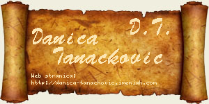 Danica Tanacković vizit kartica